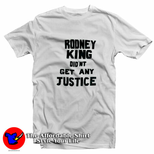 Vintage Rodney King No Justice LA Riots T-Shirt On Sale