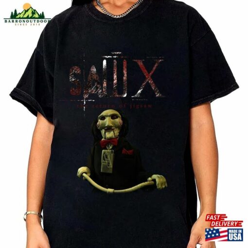 Vintage Saw X Movie 2023 T-Shirt Jigsaw Shirt Horror Poster Head Trap Hoodie Sweatshirt