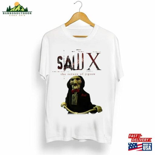 Vintage Saw X Movie 2023 T-Shirt Jigsaw Shirt Horror Poster Head Trap Hoodie Sweatshirt