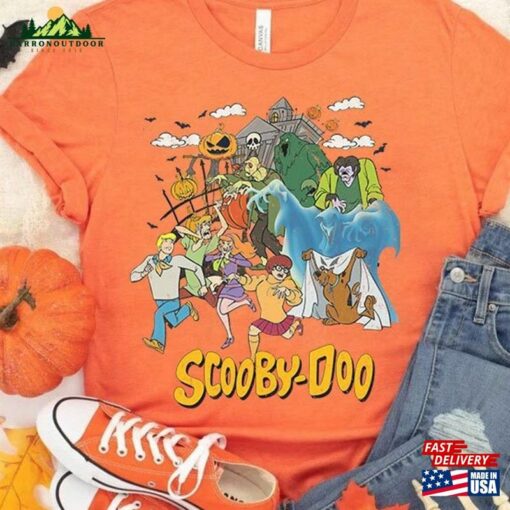 Vintage Scooby Doo Halloween Shirt T-Shirt Horror Movie Unisex