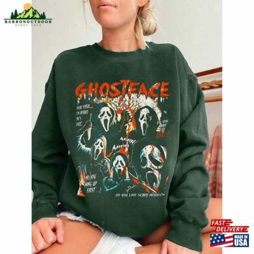 Vintage Scream Ghostface Horror Movie Halloween Shirt Retro 90S Tee Hoodie Unisex