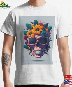 Vintage Skull In Flowers Classic T-Shirt Unisex Sweatshirt Vintage Skull In Flowers Classic T-Shirt Unisex Sweatshirt