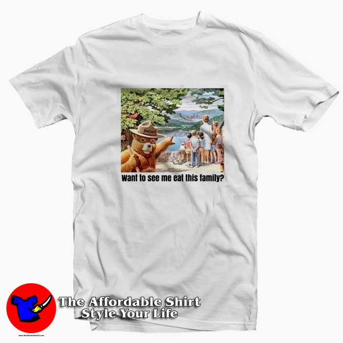 Vintage Smokey The Bear Parody Unisex T-shirt On Sale Vintage Smokey The Bear Parody Unisex T-shirt On Sale