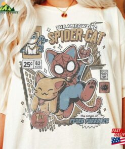 Vintage Spider Cat Comfort Color Shirt Marvel Comics Ghost Tee Hoodie Classic