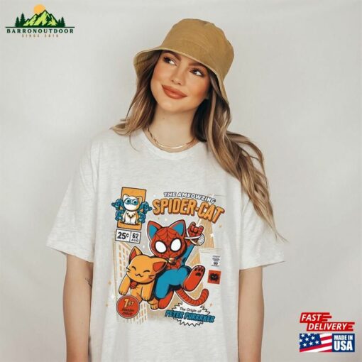 Vintage Spider Cat Shirt Marvel Comics Man Across The T-Shirt Unisex