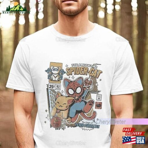 Vintage Spider Cat Shirt Spiderman Across The Verse T-Shirt Classic Unisex