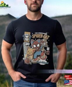 Vintage Spider Cat Shirt Spiderman Across The Verse T-Shirt Classic Unisex