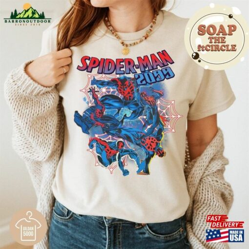 Vintage Spider Man 2099 Miguel Ohara Shirt Across The Spiderverse 2023 Movie Tee Unisex Hoodie