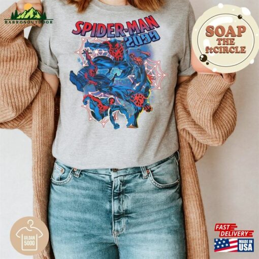 Vintage Spider Man 2099 Miguel Ohara Shirt Across The Spiderverse 2023 Movie Tee Unisex Hoodie