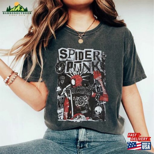 Vintage Spider Punk Shirt Man Across The Verse Unisex Classic