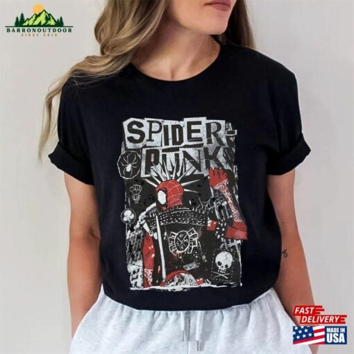 Vintage Spider Punk Shirt Man Across The Verse Unisex Classic