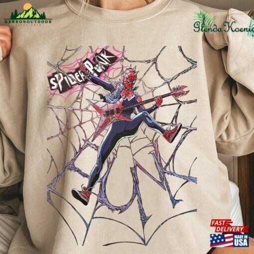 Vintage Spider Punk Sweatshirtsm Spiderman Across The Verse Classic Unisex