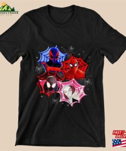 Vintage Spiderman Across The Spider Verse Shirt Punk 2099 Miles Morales Man Classic Unisex
