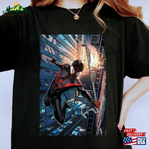 Vintage Spiderman Miles Morales Shirt Spider Man 2023 Across The Sweatshirt Unisex