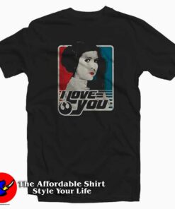 Vintage Star Wars Princess Leia I Love You T-shirt On Sale