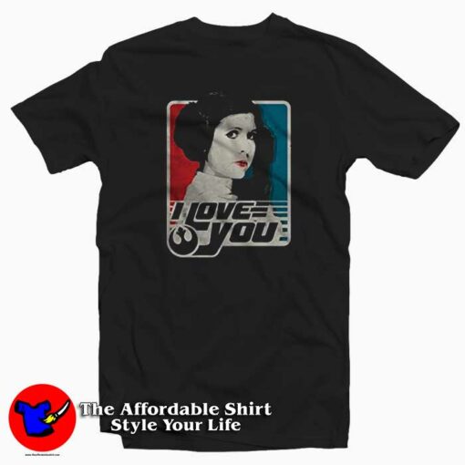 Vintage Star Wars Princess Leia I Love You T-shirt On Sale