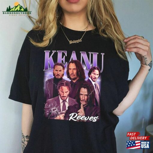 Vintage Style Keanu Reeves Shirt Homage John Wick Tee Unisex Classic