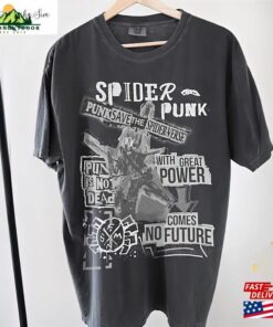 Vintage Styled Spider Punk Spiderman Across The Spiderverse Shirt Hoodie T-Shirt