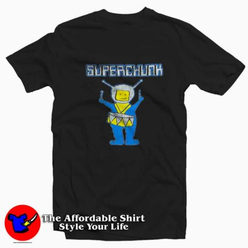 Vintage Superchunk Alien Drummer Graphic T-Shirt On Sale