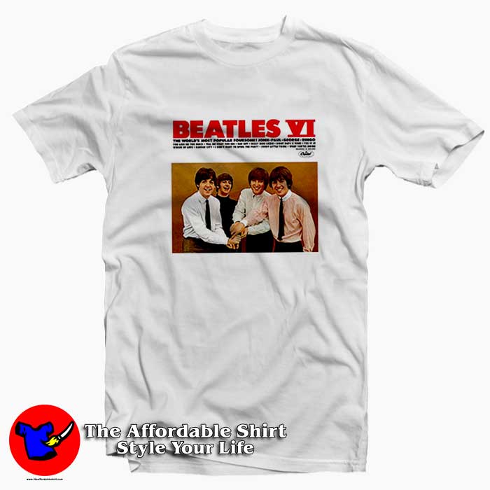 Vintage The Beatles VI Album Unisex T-shirt On Sale Vintage The Beatles VI Album Unisex T-shirt On Sale