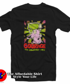Vintage The Cowardly Dog At Computer T-Shirt On Sale