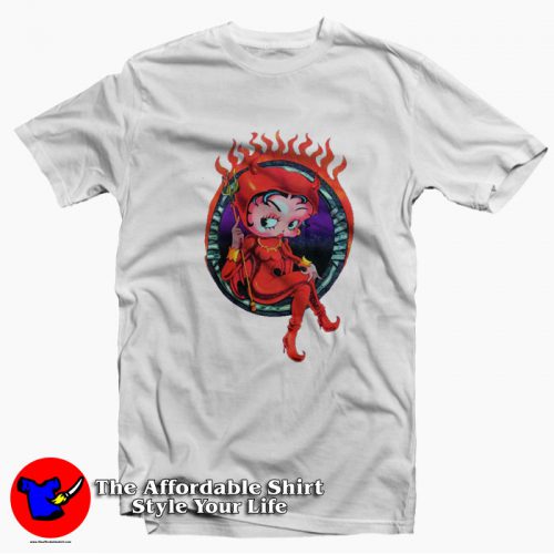 Vintage The Devil Betty Boop Cute Unisex T-Shirt On Sale Vintage The Devil Betty Boop Cute Unisex T-Shirt On Sale