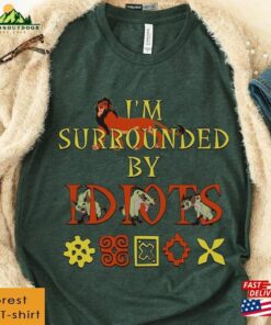 Vintage The Lion King Villains Scar And Hyenas Surrounded By Idiots Shirt Disney Movie T-Shirt Walt World Unisex