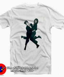 Vintage The Stooges Iggy and Bowie Hug T-Shirt On Sale