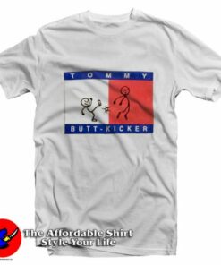 Vintage Tommy Hilfiger Butt Kicker Parody T-Shirt On Sale