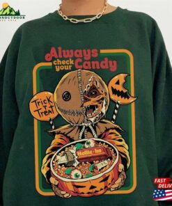 Vintage Trick Or Treat Always Check Your Candy T-Shirt Halloween 2023 Sweatshirt Classic Unisex