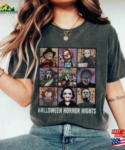 Vintage Universal Studios Halloween Characters Horror Nights Shirt Retro Group Scary Movie Costume Classic Unisex Vintage Universal Studios Halloween Characters Horror Nights Shirt Retro Group Scary Movie Costume Classic Unisex