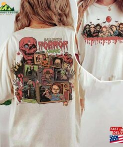 Vintage Universal Studios Halloween Horror Nights 2023 Shirt Movie Character Tshirt Unisex Hoodie Vintage Universal Studios Halloween Horror Nights 2023 Shirt Movie Character Tshirt Unisex Hoodie