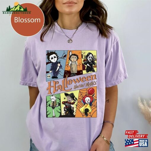 Vintage Universal Studios Halloween Horror Nights Shirt Retro Characters Group Orlando Unisex T-Shirt