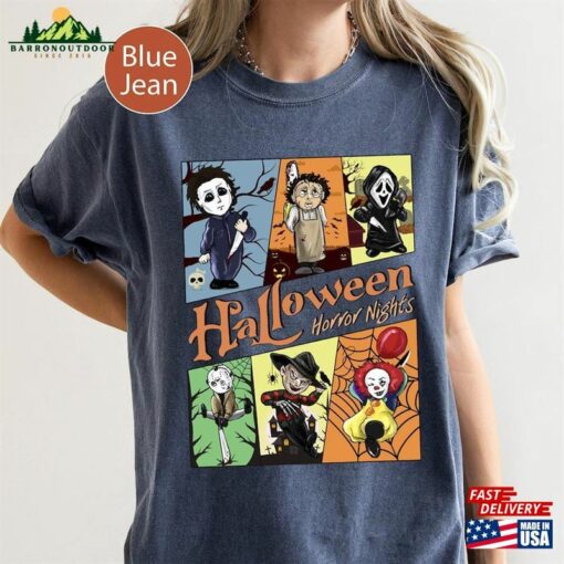 Vintage Universal Studios Halloween Horror Nights Shirt Retro Characters Group Orlando Unisex T-Shirt