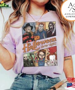 Vintage Universal Studios Halloween Horror Nights Shirt Retro Characters Group Scary Movie Costume Sweatshirt T-Shirt Vintage Universal Studios Halloween Horror Nights Shirt Retro Characters Group Scary Movie Costume Sweatshirt T-Shirt
