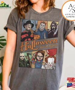 Vintage Universal Studios Halloween Horror Nights Shirt Retro Characters Group Scary Movie Costume Sweatshirt T Shirt 3