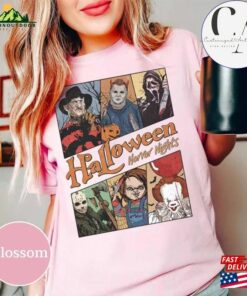 Vintage Universal Studios Halloween Horror Nights Shirt Retro Characters Group Scary Movie Costume Sweatshirt Unisex 3