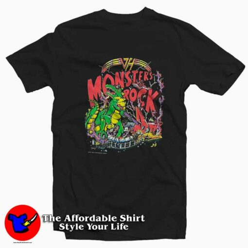 Vintage Van Halen Monsters Of Rock Graphic T-Shirt On Sale