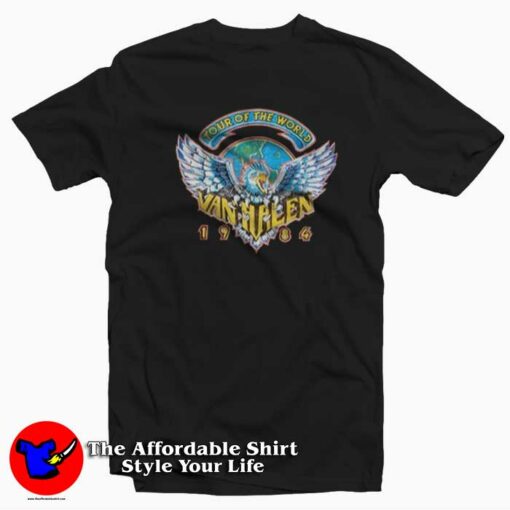 Vintage Van Halen Tour Of The World 1984 T-shirt On Sale