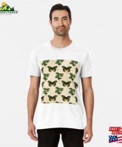Vintage Victorian Butterfly Plant Pattern Premium T-Shirt Classic Vintage Victorian Butterfly Plant Pattern Premium T-Shirt Classic