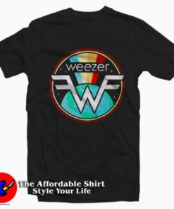 Vintage Weezer Rainbow Symbol Logo Graphic T-Shirt On Sale