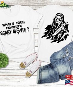 Vintage What’s Your Favorite Scary Movie Shirt Halloween Ghost Face T-Shirt Sweatshirt