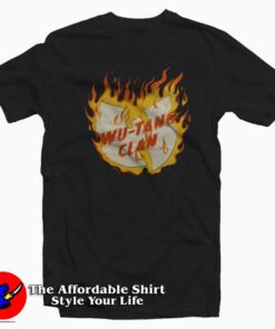 Vintage Wu Tang Clan Flames Graphic T-Shirt On Sale
