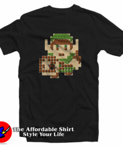 Vintage Zelda Link Portrait 8-Bit Map Unisex T-Shirt On Sale