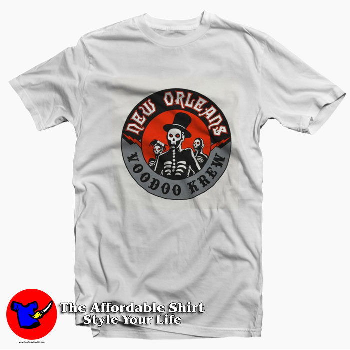Voodoo Krew Skeleton New Orleans Mardi Gras T-Shirt On Sale Voodoo Krew Skeleton New Orleans Mardi Gras T-Shirt On Sale