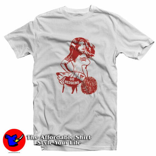 Washington Redskins Cheerleader Vintage T-Shirt On Sale