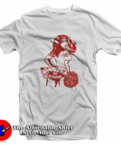 Washington Redskins Cheerleader Vintage T-Shirt On Sale