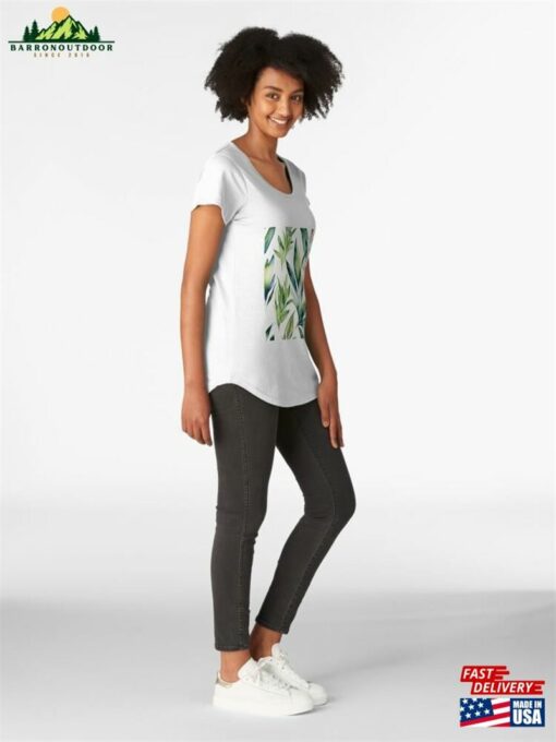 Watercolor Plants Premium Scoop T-Shirt Classic