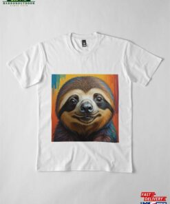 Watercolor Sloth Premium T Shirt Classic Sweatshirt 4