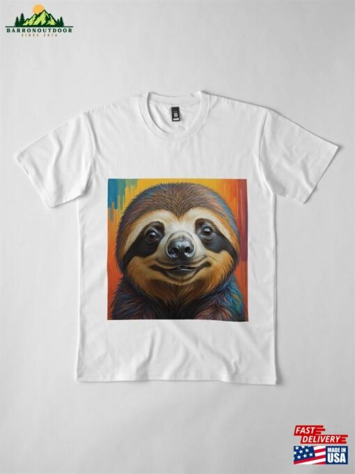 Watercolor Sloth Premium T-Shirt Classic Sweatshirt